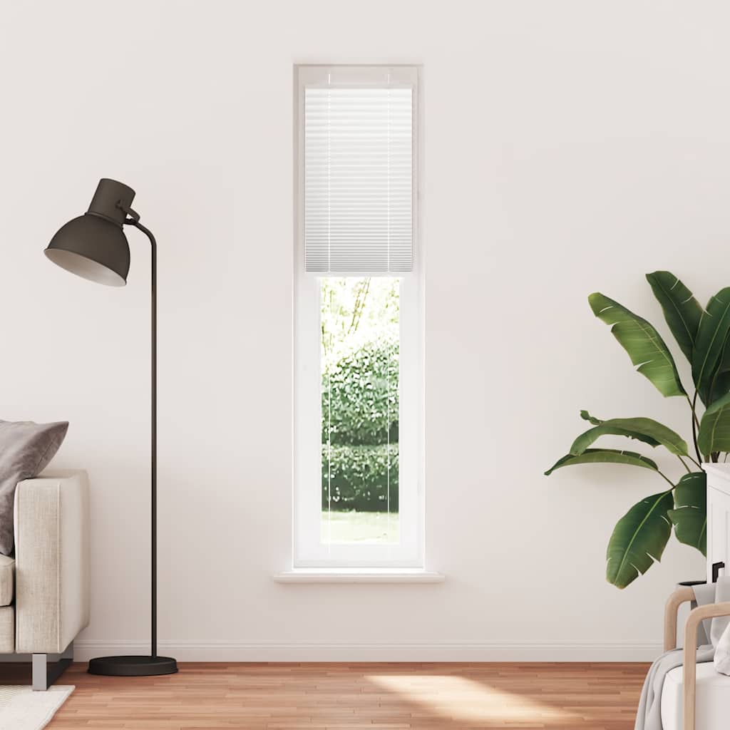Branco plissada cega 45x200 cm largura tecido 44,4 cm poliéster