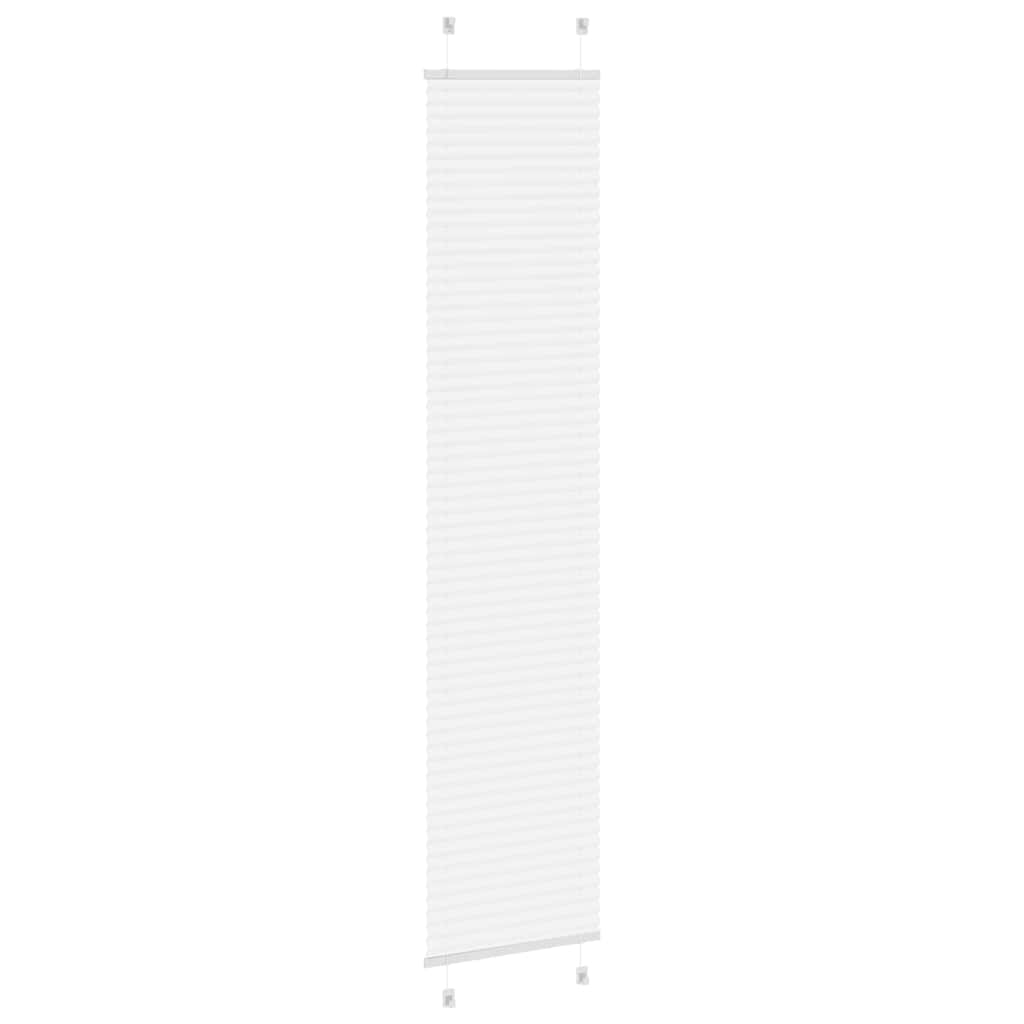 Branco plissada cega 45x200 cm largura tecido 44,4 cm poliéster