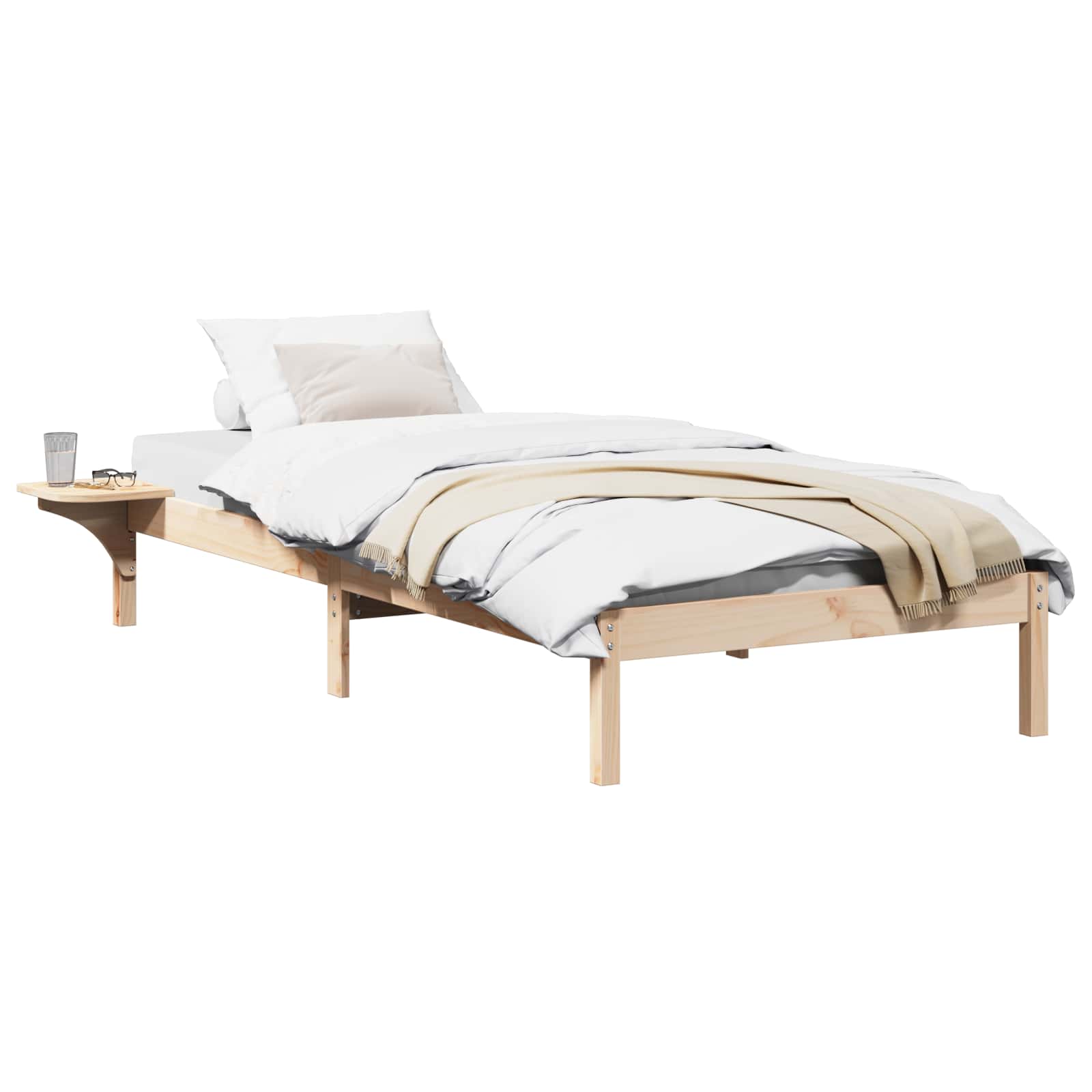 Estrutura da cama natural 100 x 200 cm