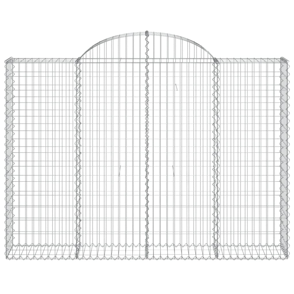 Cestos gabião arqueados 4pcs 200x30x140/160cm ferro galvanizado