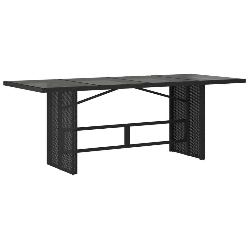 7 Pcs conjunto de jantar p/ jardim c/ almofadões vime PE preto