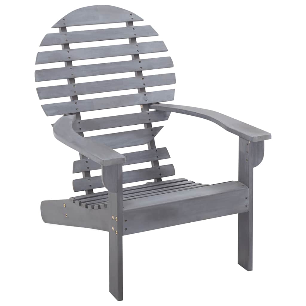 Cadeira adirondack em madeira de acácia maciça cinzento