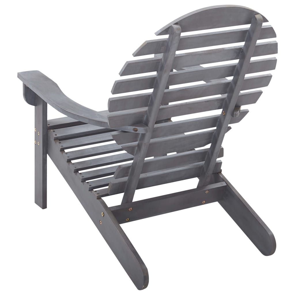 Cadeira adirondack em madeira de acácia maciça cinzento