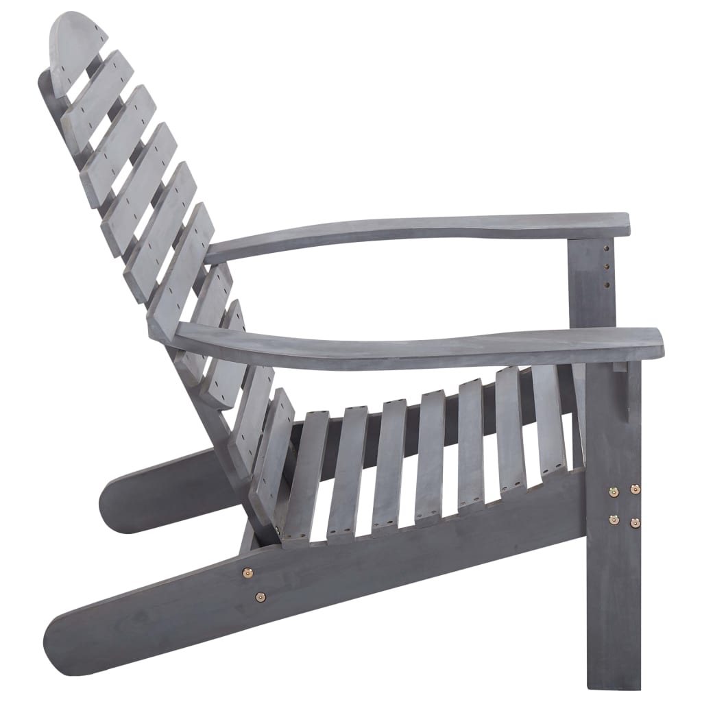Cadeira adirondack em madeira de acácia maciça cinzento