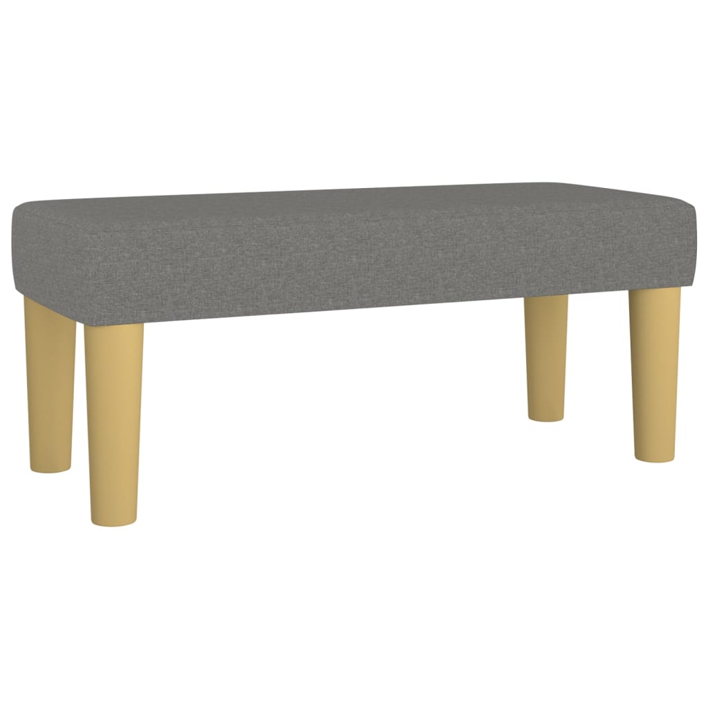 Banco 70x30x30 cm tecido cinzento-escuro