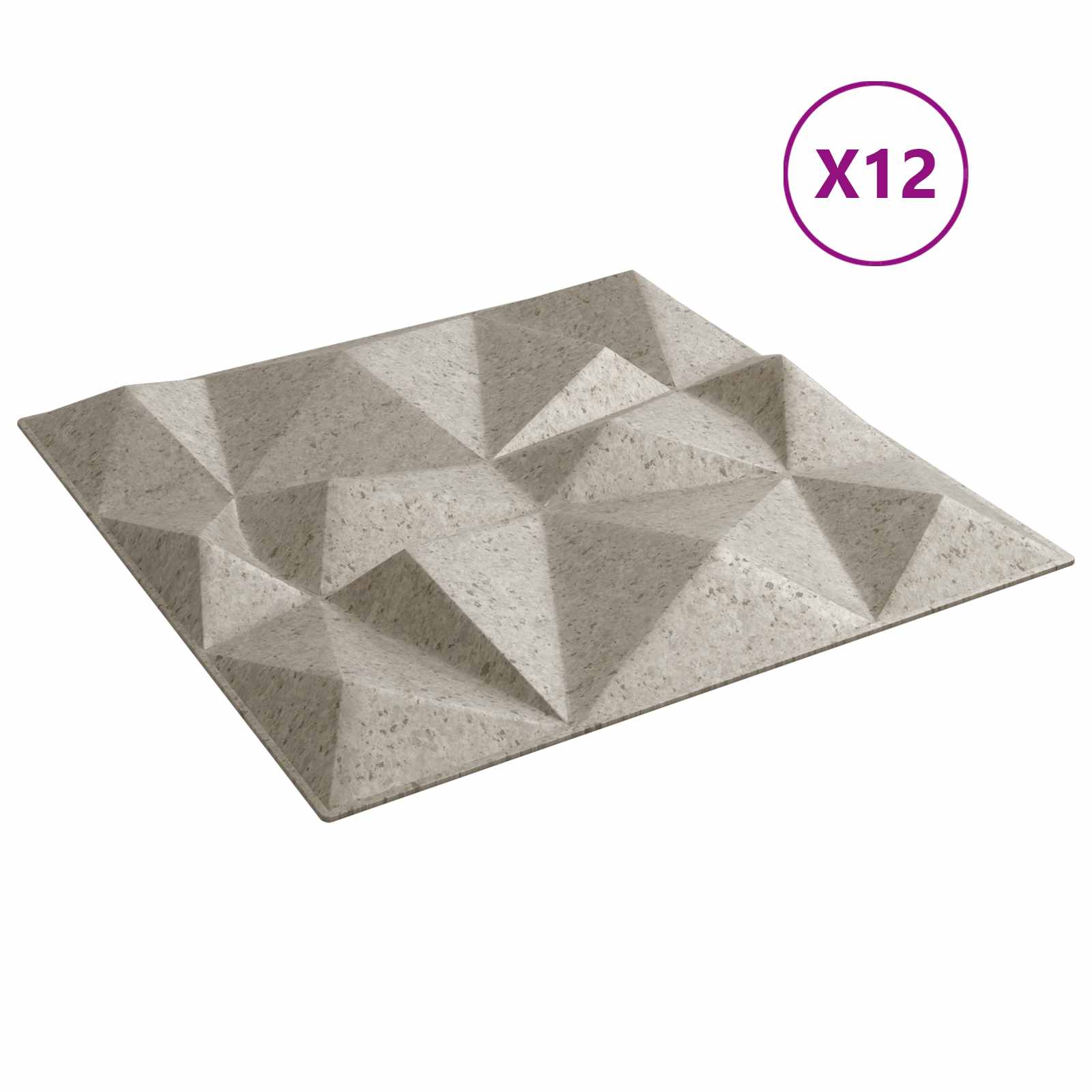 Painéis de parede 12 unid. 50 x 50 cm beton diamante espuma xps