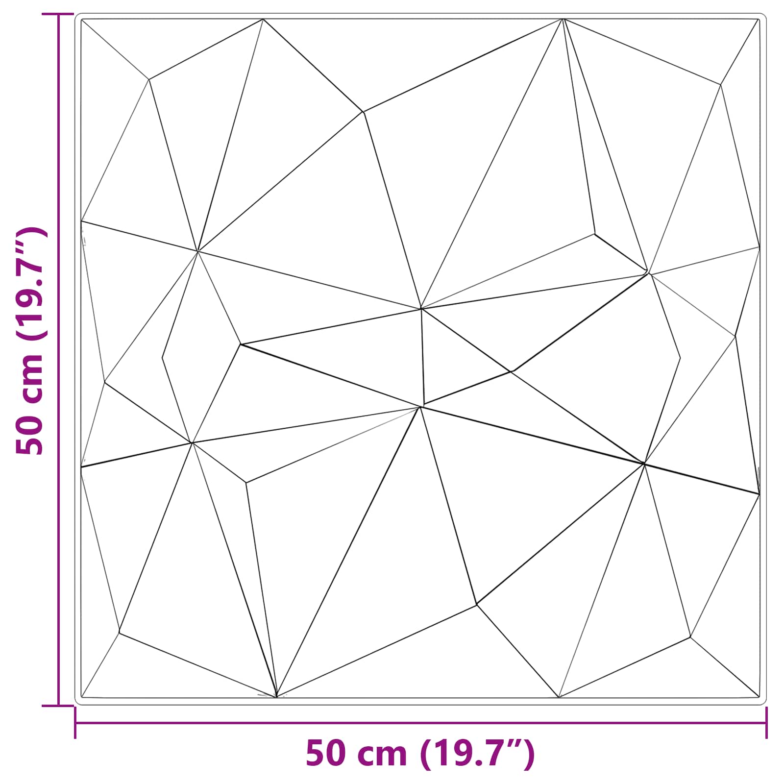 Painéis de parede 12 unid. 50 x 50 cm beton diamante espuma xps