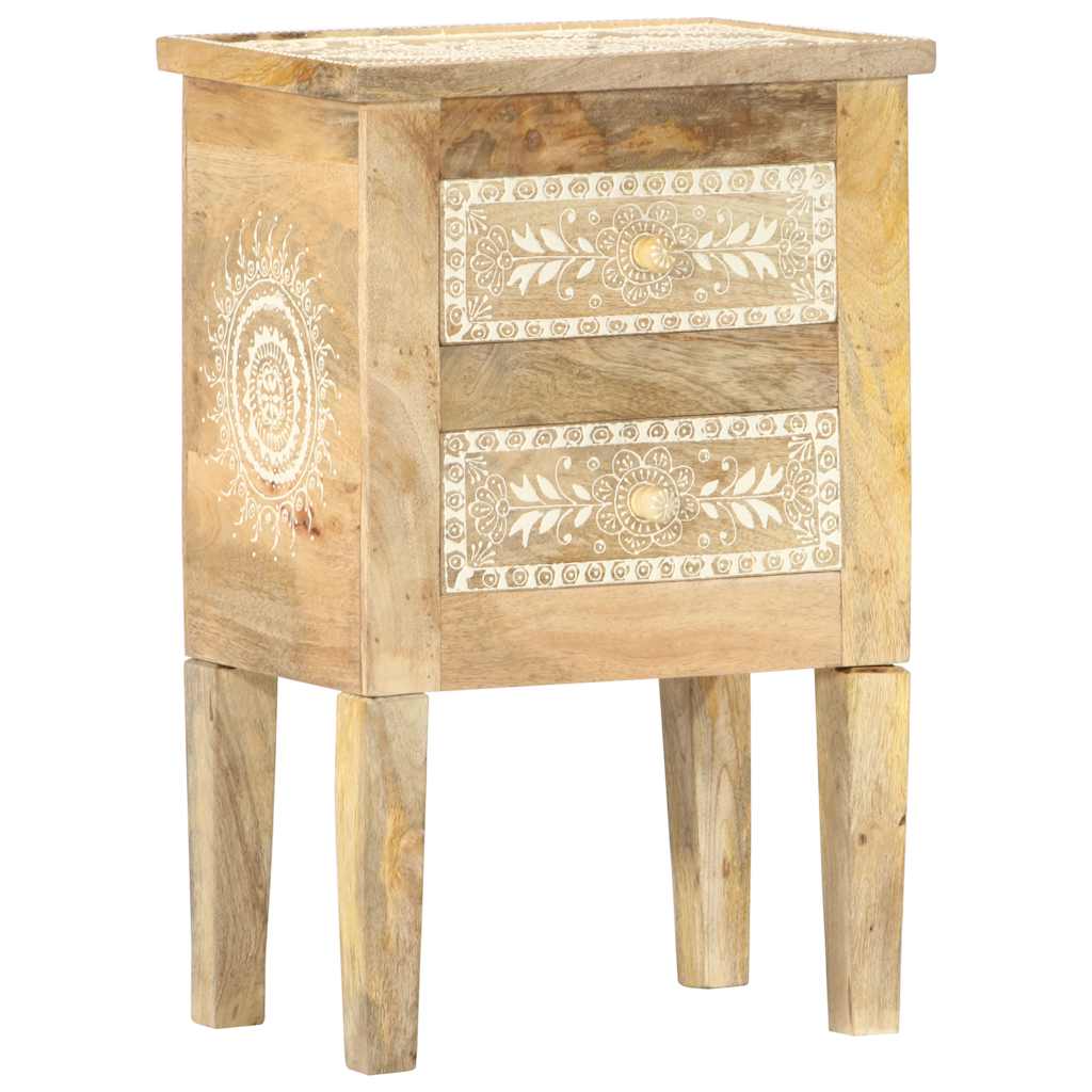 Mesa de cabeceira pintada à mão 40x30x60 cm mangueira maciça