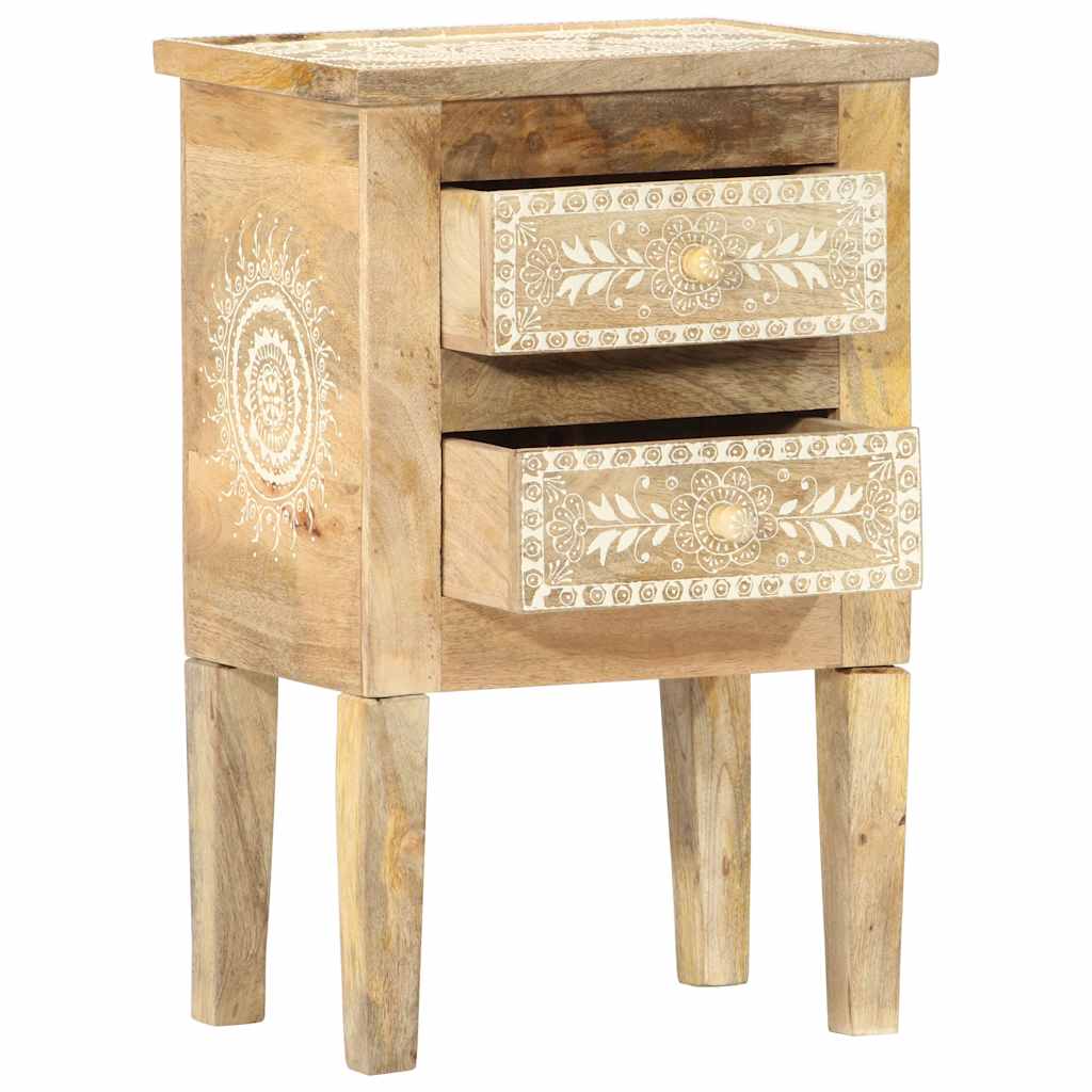 Mesa de cabeceira pintada à mão 40x30x60 cm mangueira maciça