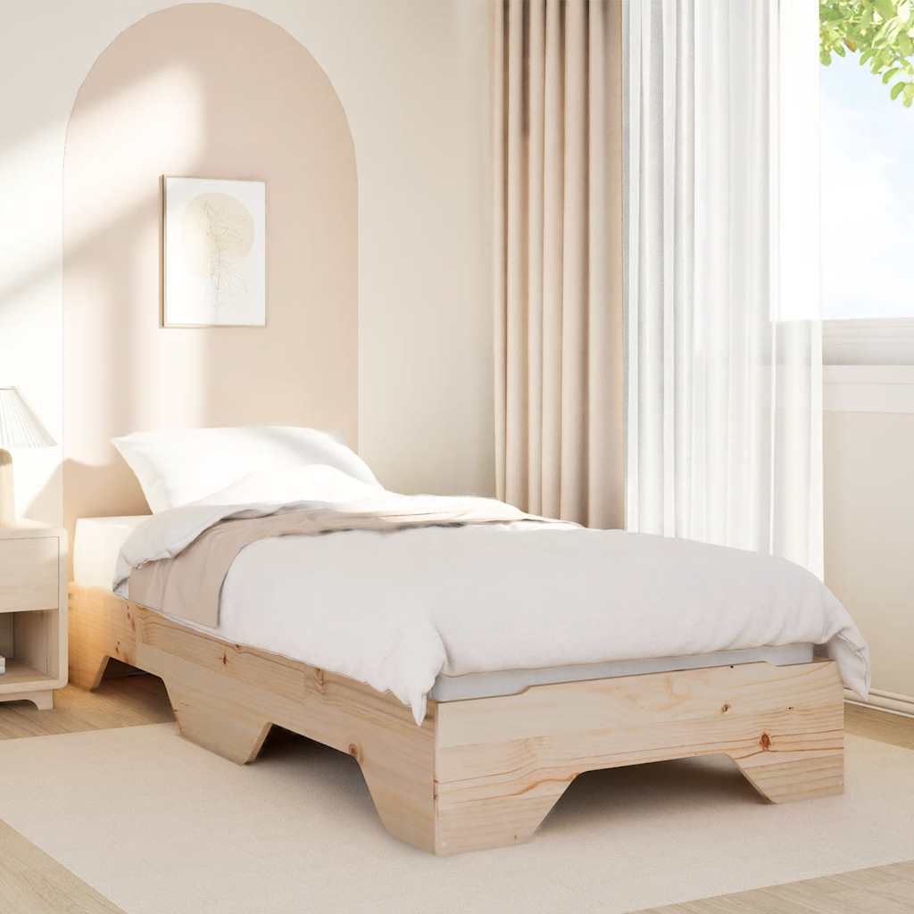 Cama sem colchão empilháveis 75x190 cm madeira maciça