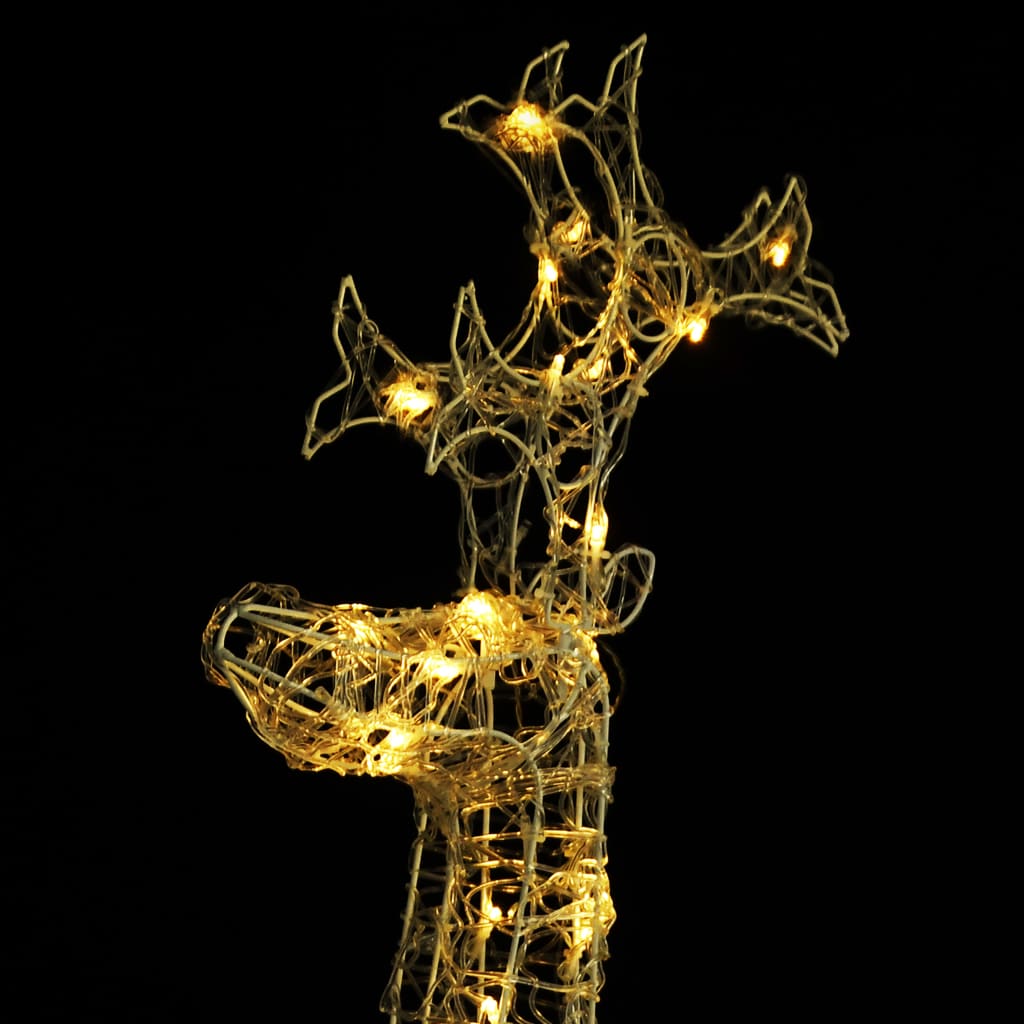 Rena decorativa de natal 90 luzes LED acrílico 60x16x100 cm