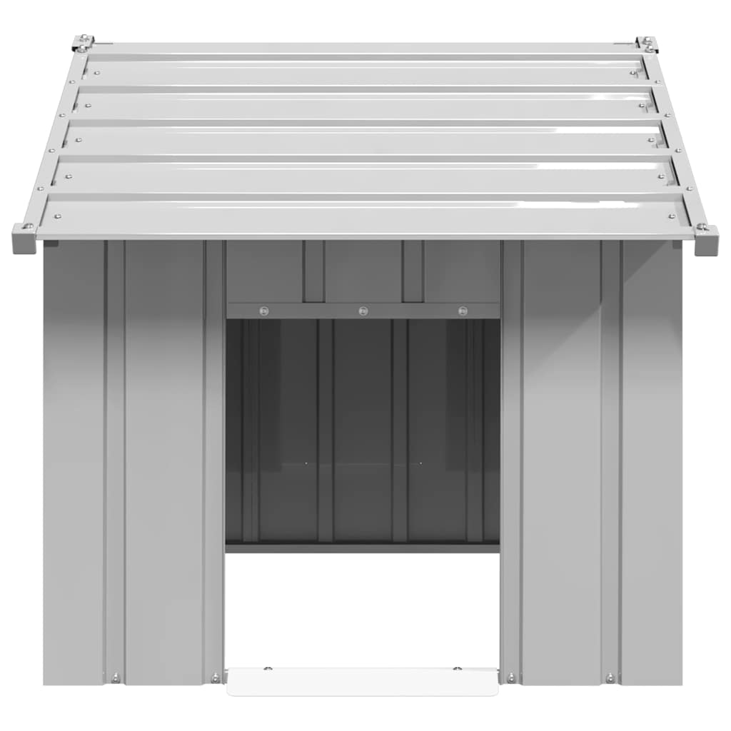 Casota para cães com telhado 83x130x85 cm aço galvanizado