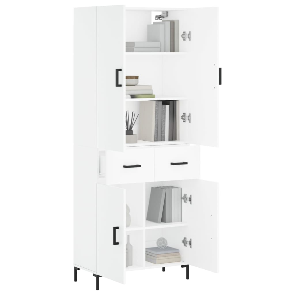 Armário alto 69,5x34x180 cm derivados de madeira branco