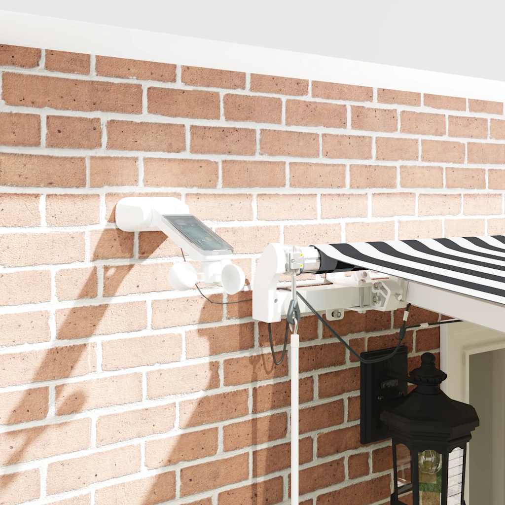 Toldo retrátil automático com LED 600x300 cm antracite/branco