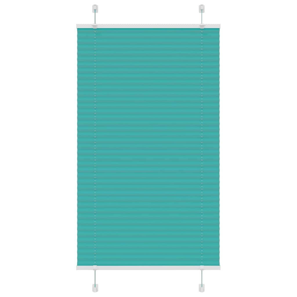 Gasolina verde plissada cega 75x150 cm largura tecido 74,4 cm