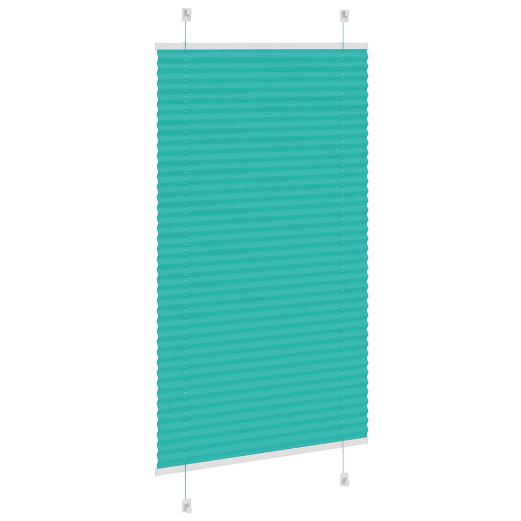 Gasolina verde plissada cega 75x150 cm largura tecido 74,4 cm