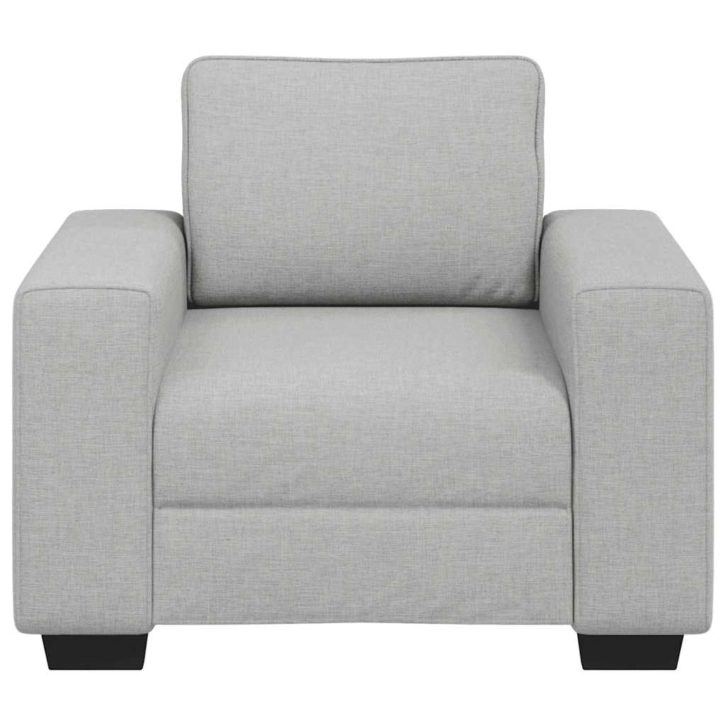 Poltrona 100x77x82 cm tecido cinzento nuvem