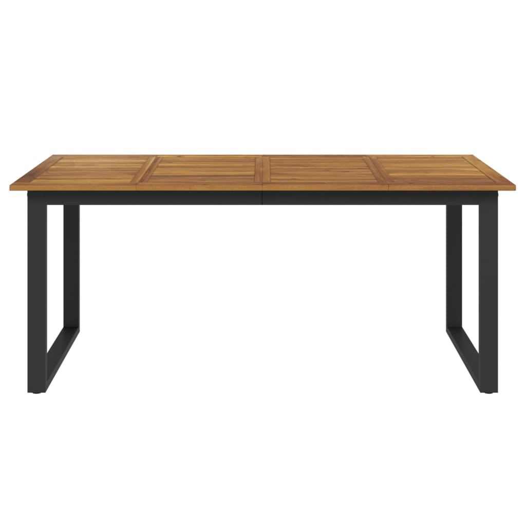 Mesa jardim c/ pernas em forma de u 180x90x75 cm acácia maciça