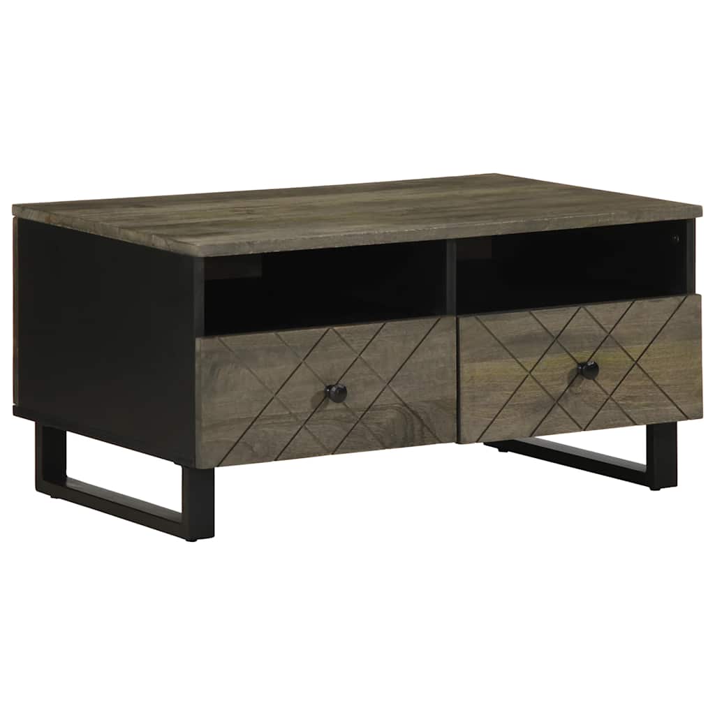 Mesa de centro 80x54x40 cm madeira de mangueira maciça preto