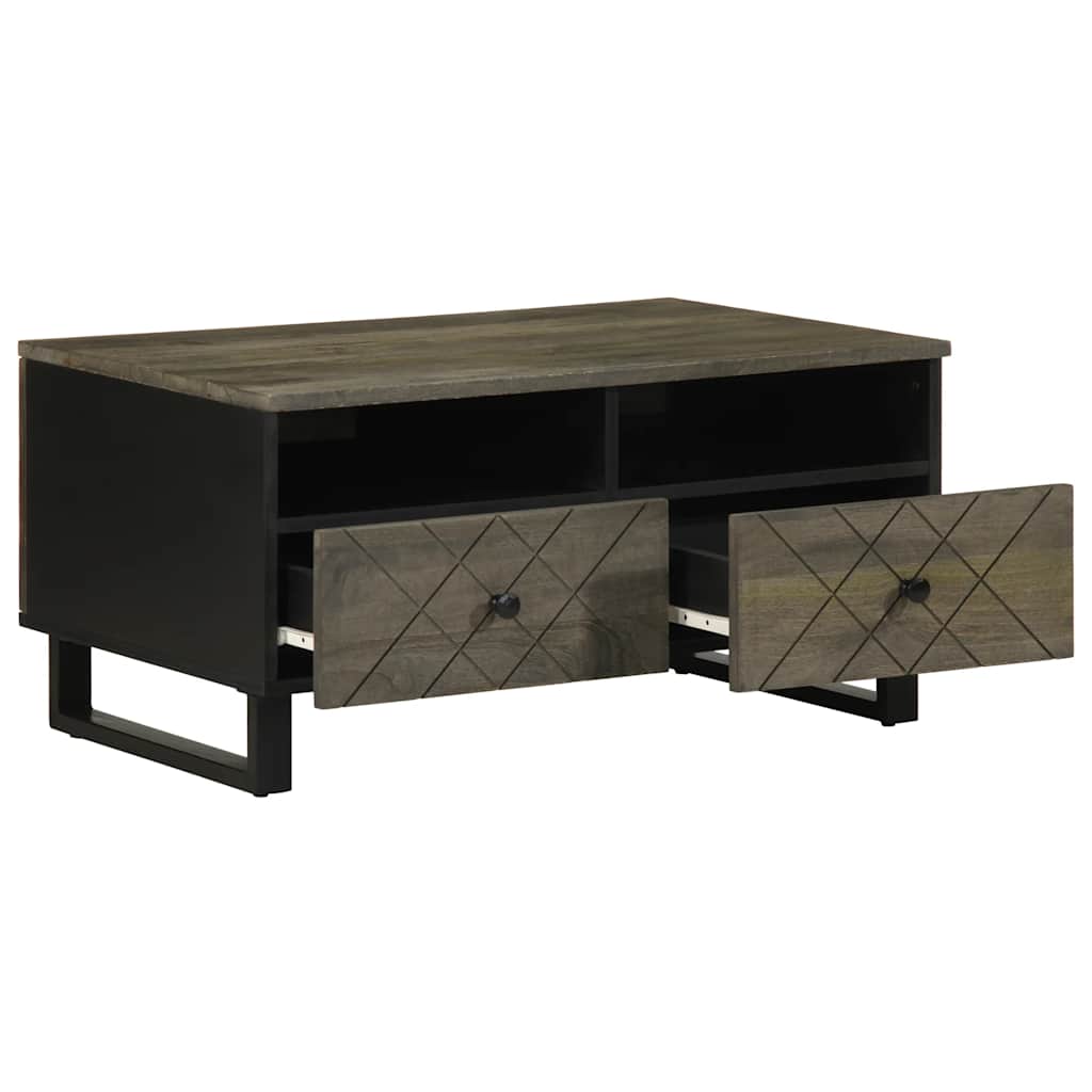 Mesa de centro 80x54x40 cm madeira de mangueira maciça preto