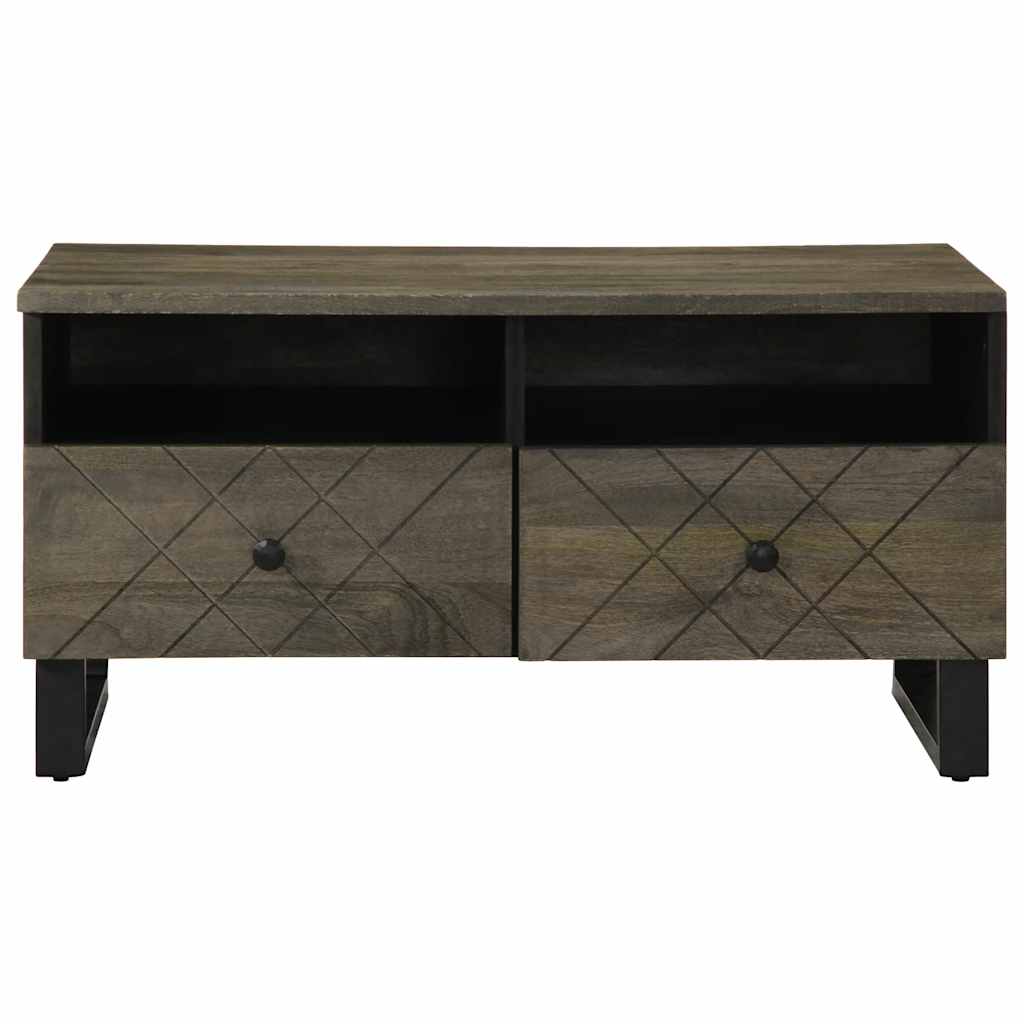 Mesa de centro 80x54x40 cm madeira de mangueira maciça preto