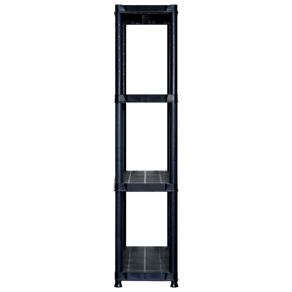 Unidade com 4 prateleiras 183x30,5x130 cm plástico preto