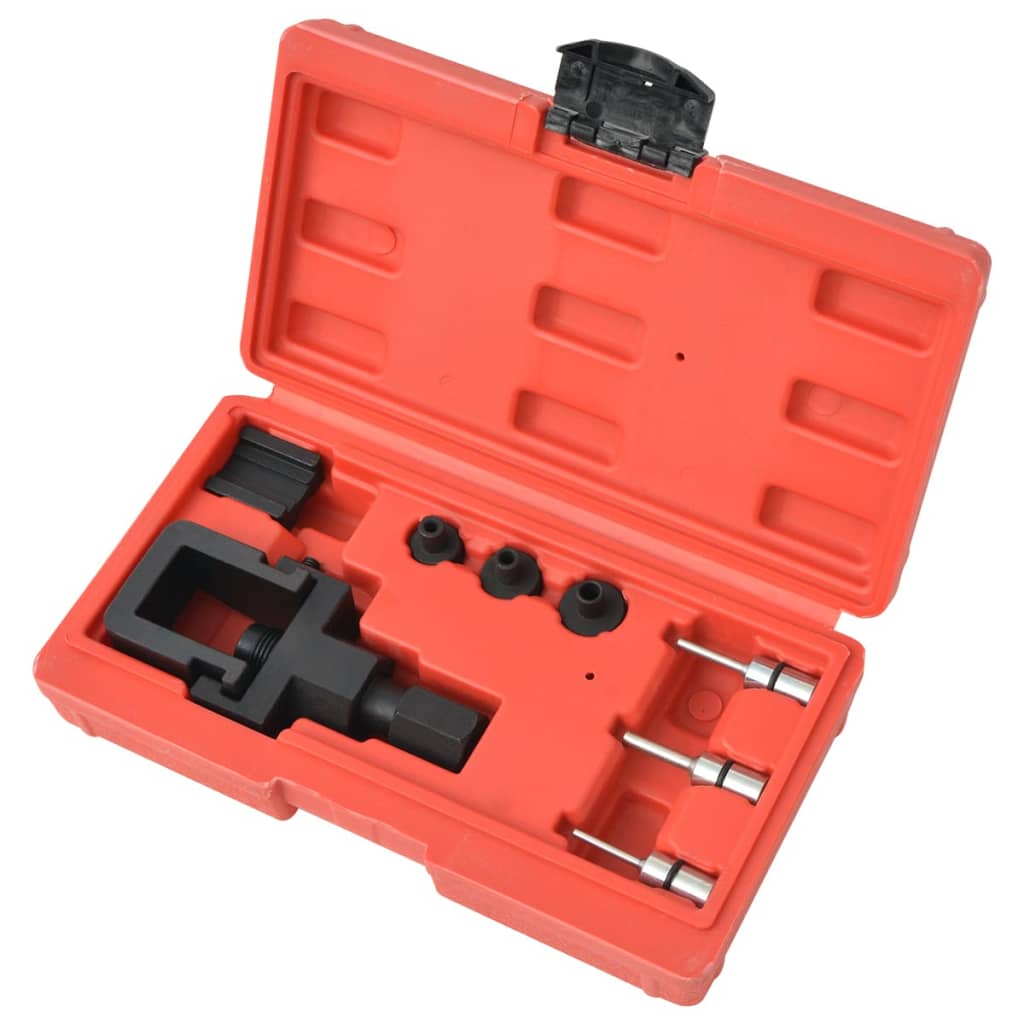 Conjunto extrator de correntes e rebitadeira p/ motas, 8 pcs