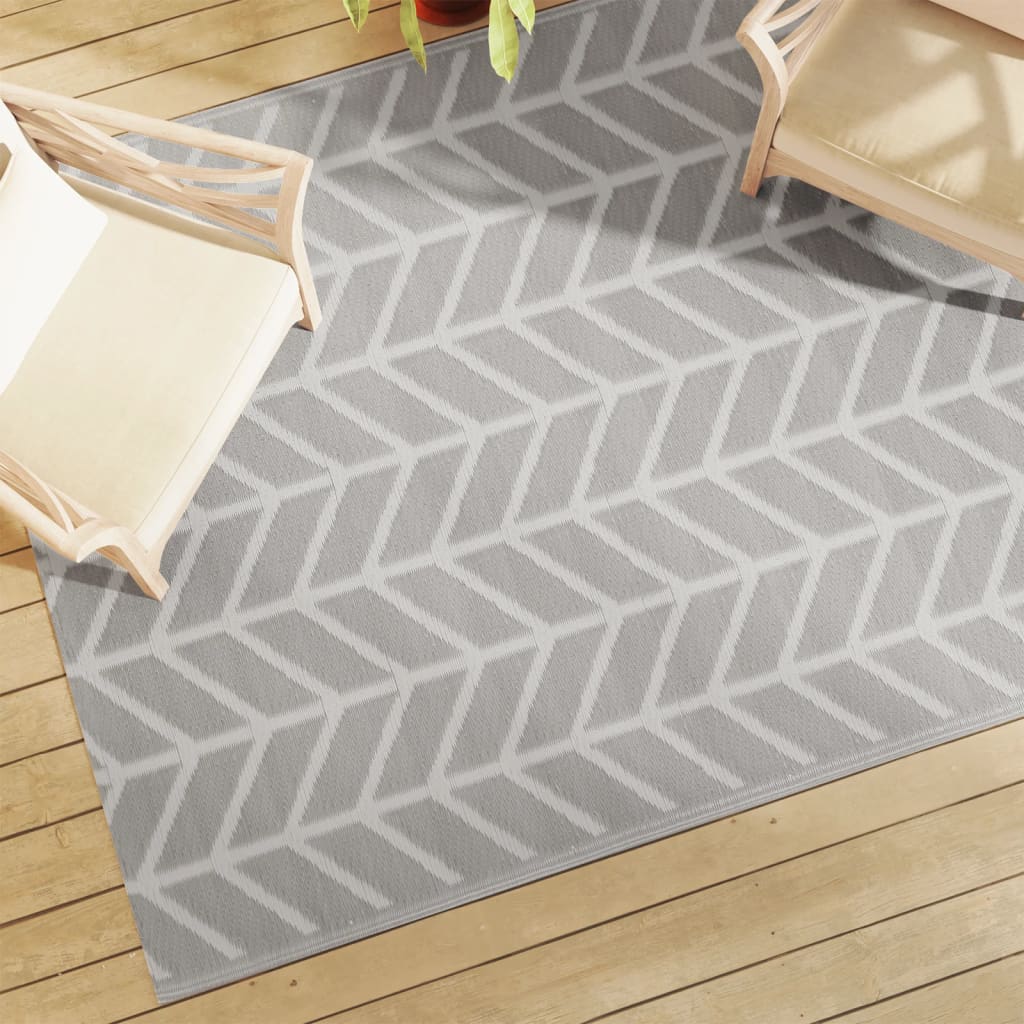Tapete de exterior 160x230 cm arakil PP cinzento