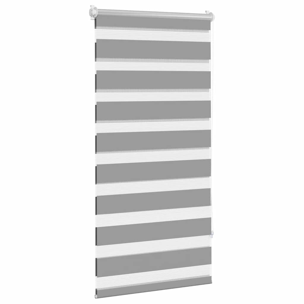 Cortina zebra 80,9x150 cm, largura do tecido 76,7 cm, cinza