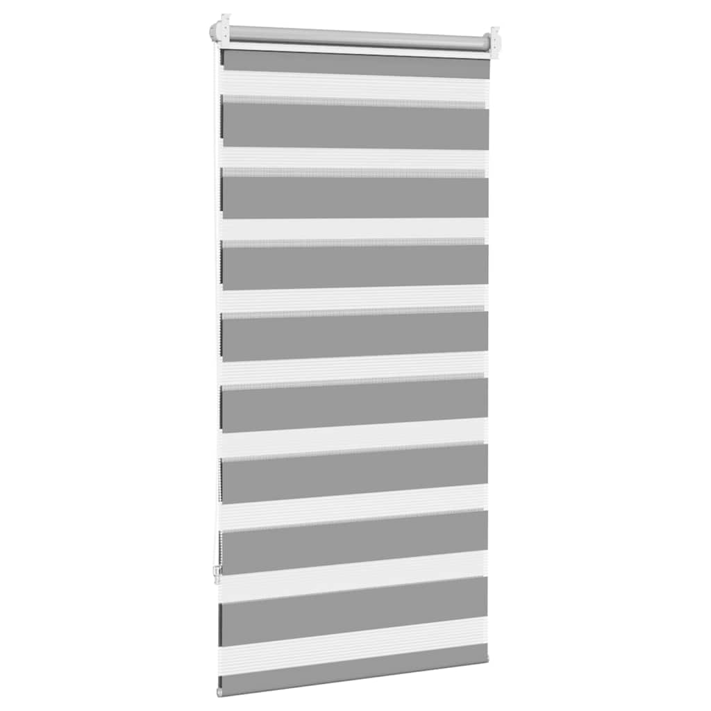 Cortina zebra 80,9x150 cm, largura do tecido 76,7 cm, cinza