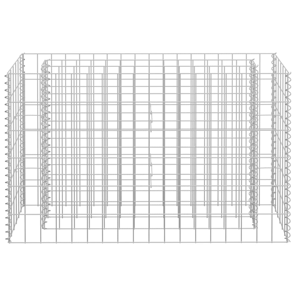 Canteiro elevado/cesto gabião 90x30x60 cm aço galvanizado