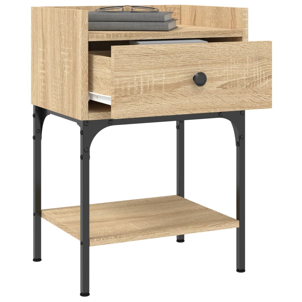 Mesa cabeceira 40,5x31x60 cm derivados madeira carvalho sonoma