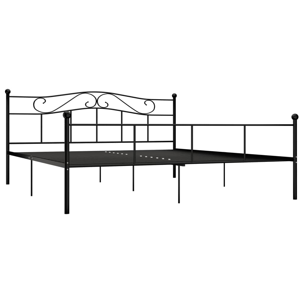 Estrutura de cama 200x200 cm metal preto