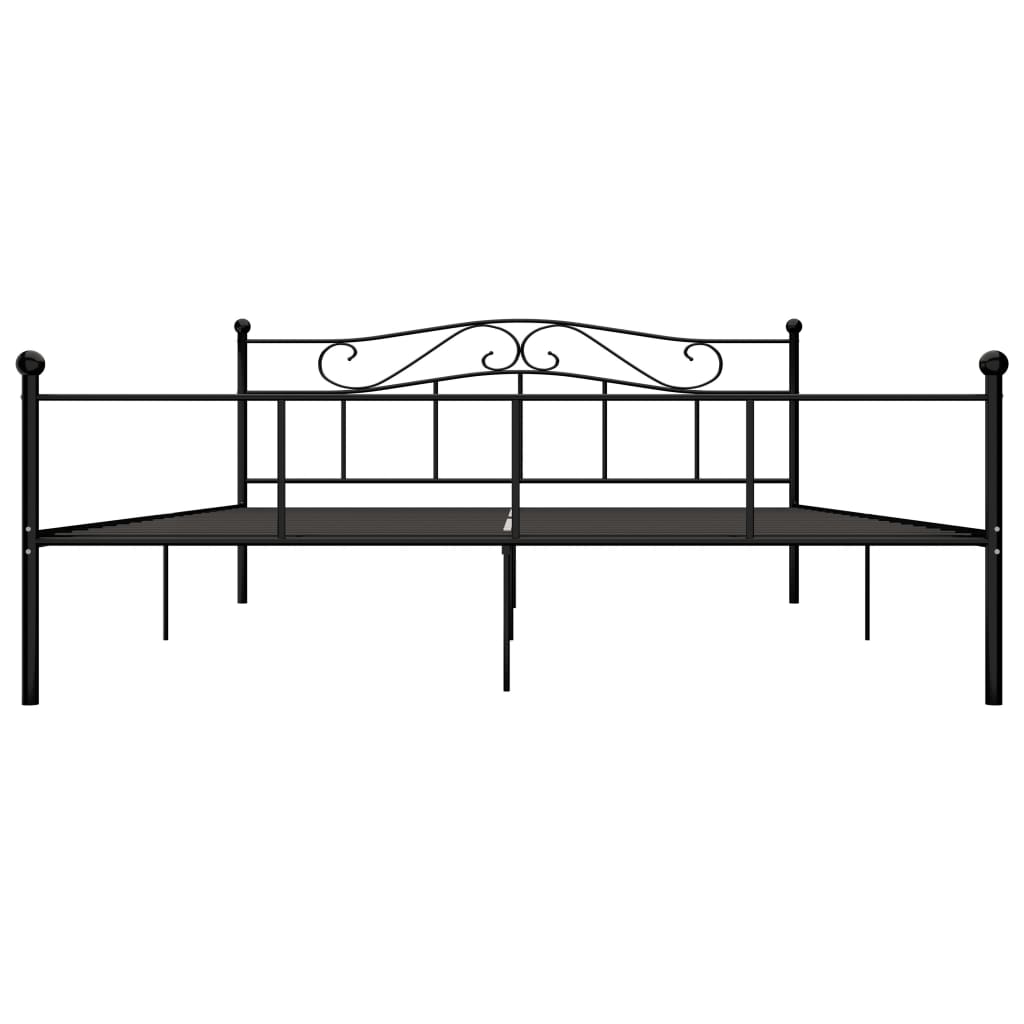 Estrutura de cama 200x200 cm metal preto