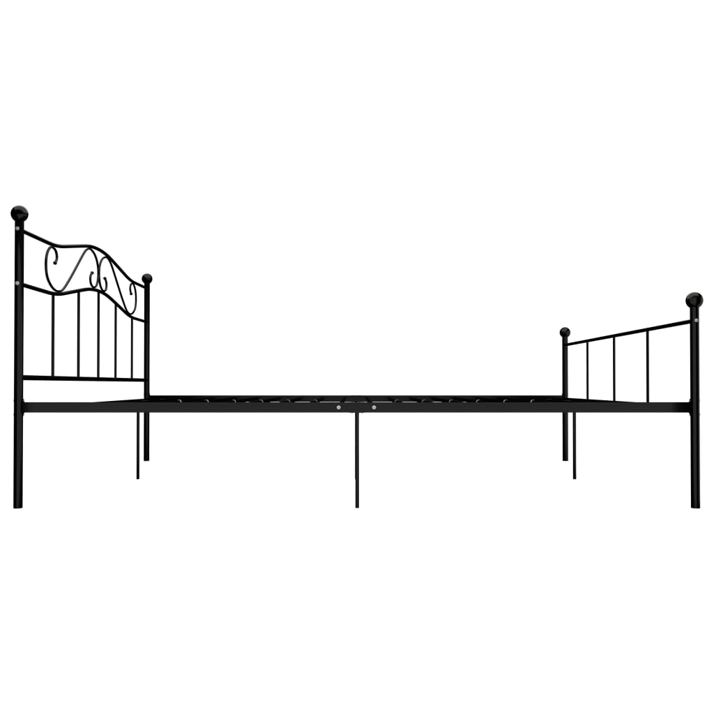 Estrutura de cama 200x200 cm metal preto