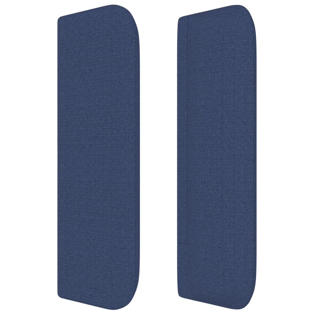 Cabeceira de cama c/ abas tecido 163x16x78/88 cm azul