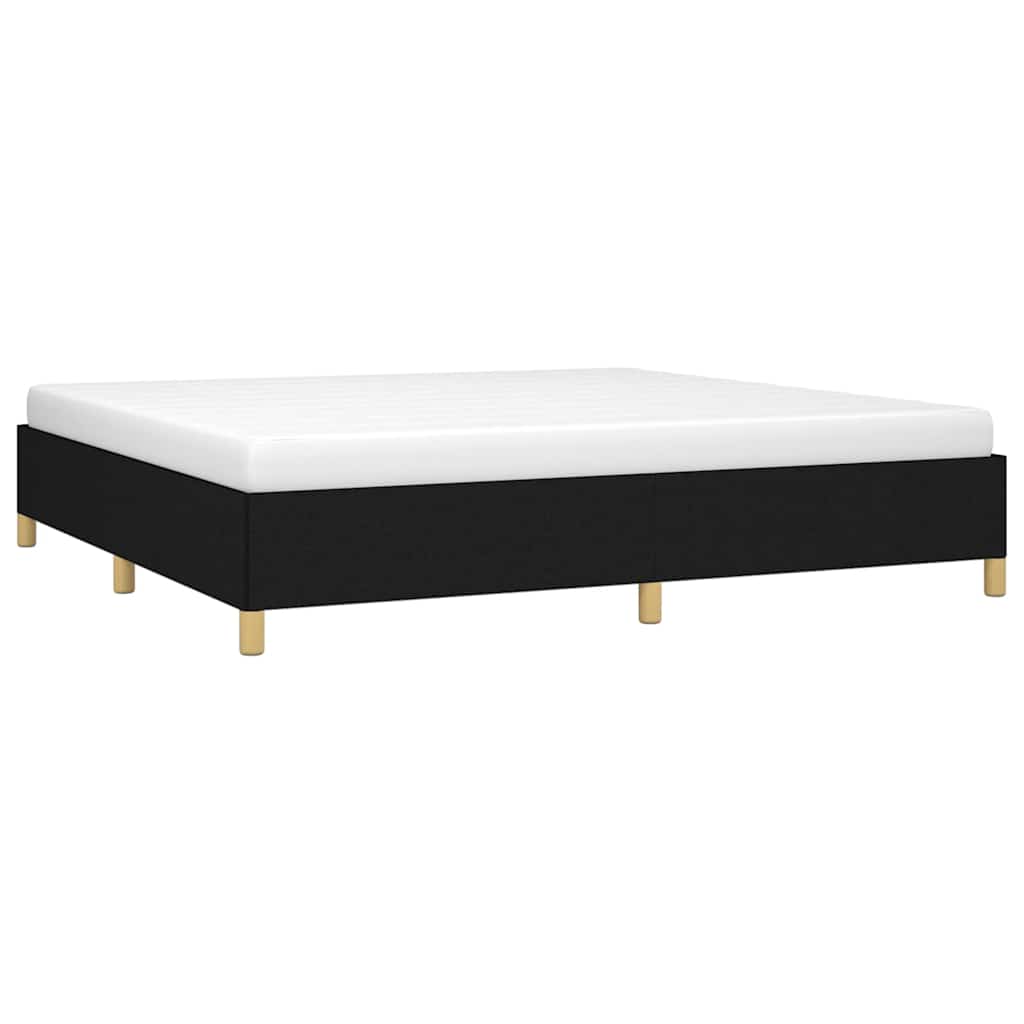 Estrutura de cama sem colchão 200x200 cm tecido preto