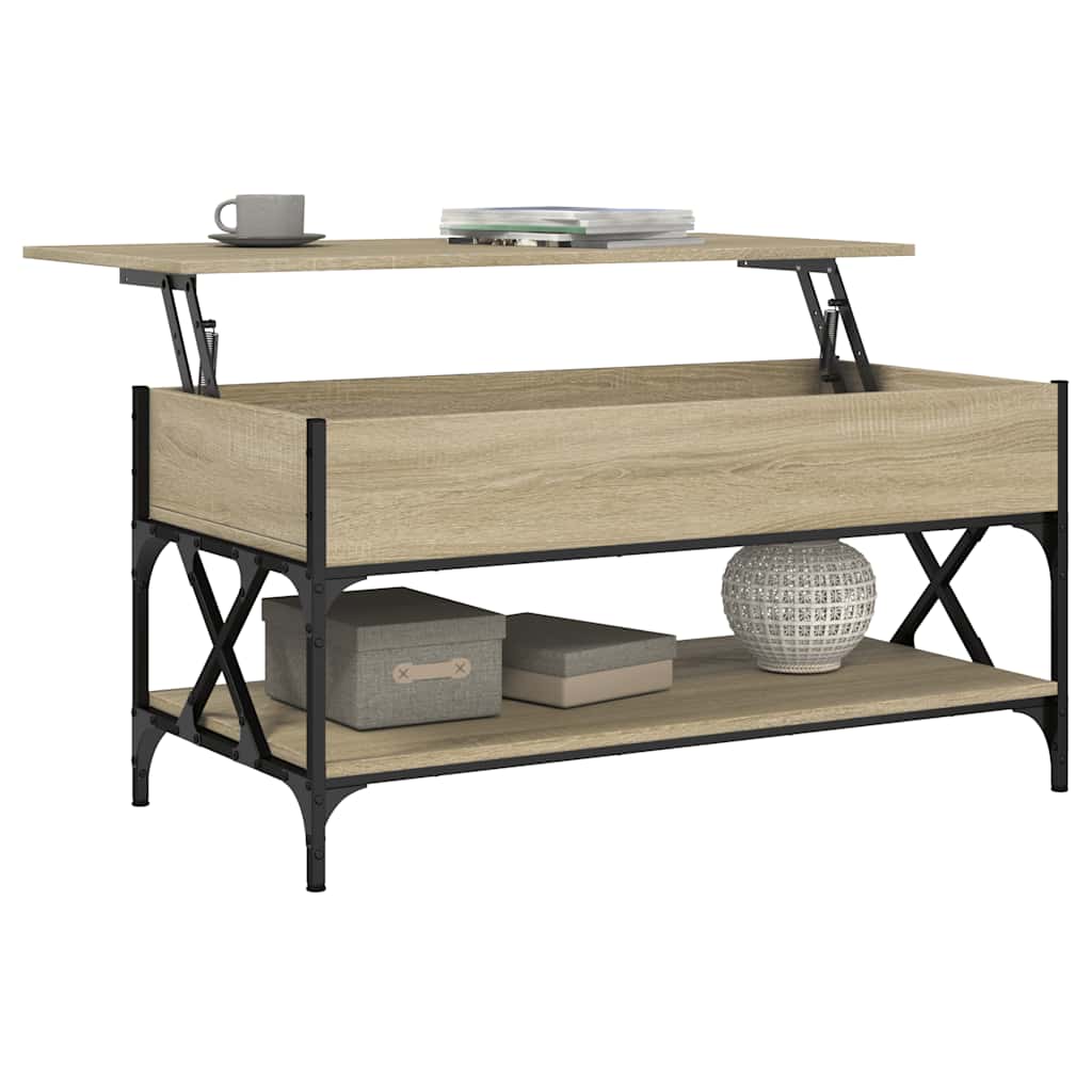 Mesa de centro 100x50x50cm deriv. madeira/metal carvalho sonoma