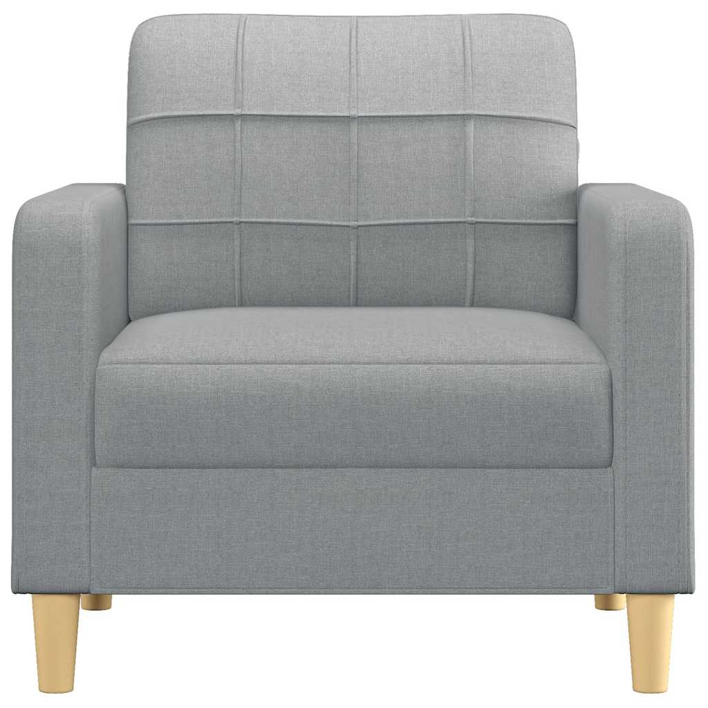 Poltrona tecido 60 cm cinzento-claro