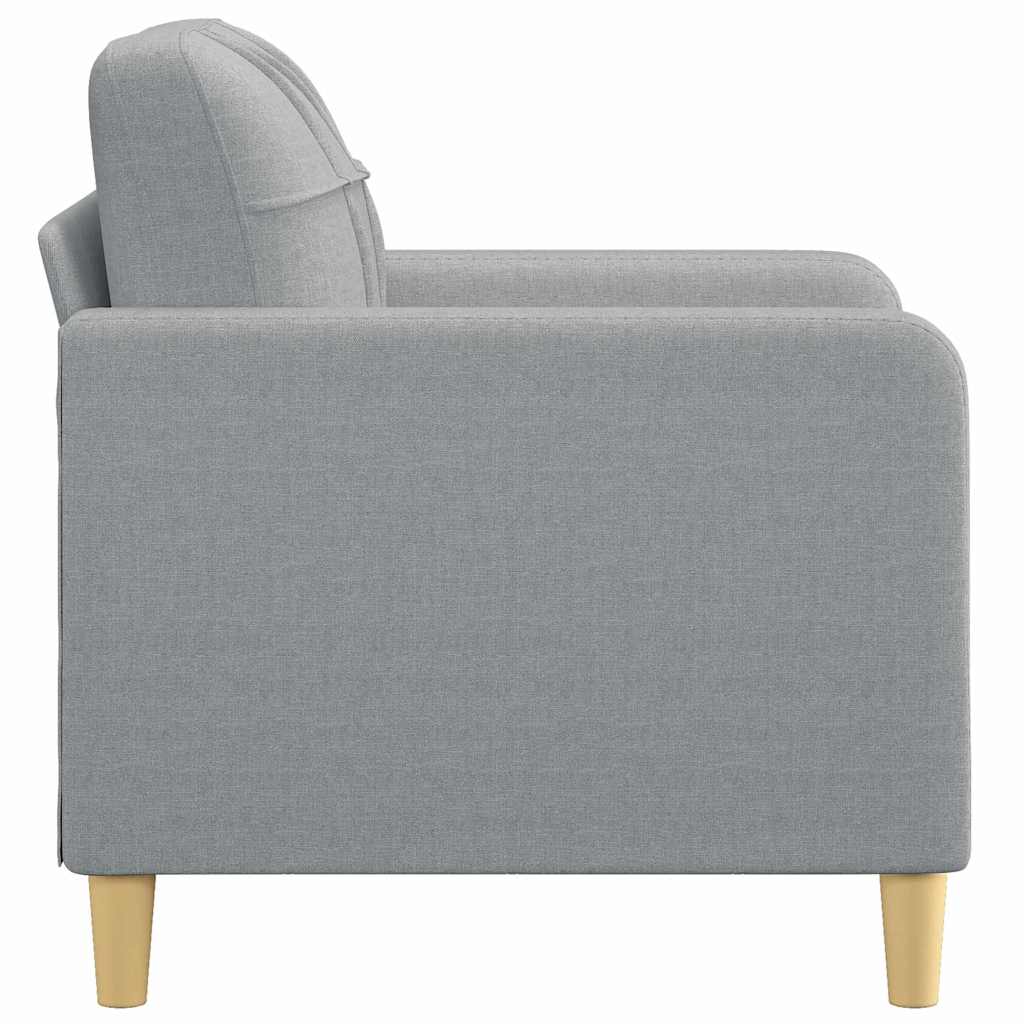 Poltrona tecido 60 cm cinzento-claro