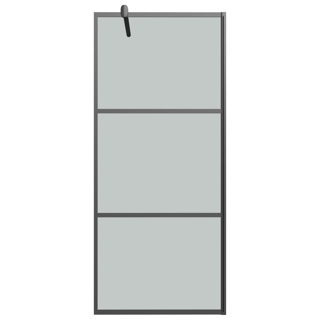 Divisória de chuveiro preto 80x195 cm vidro esg escuro