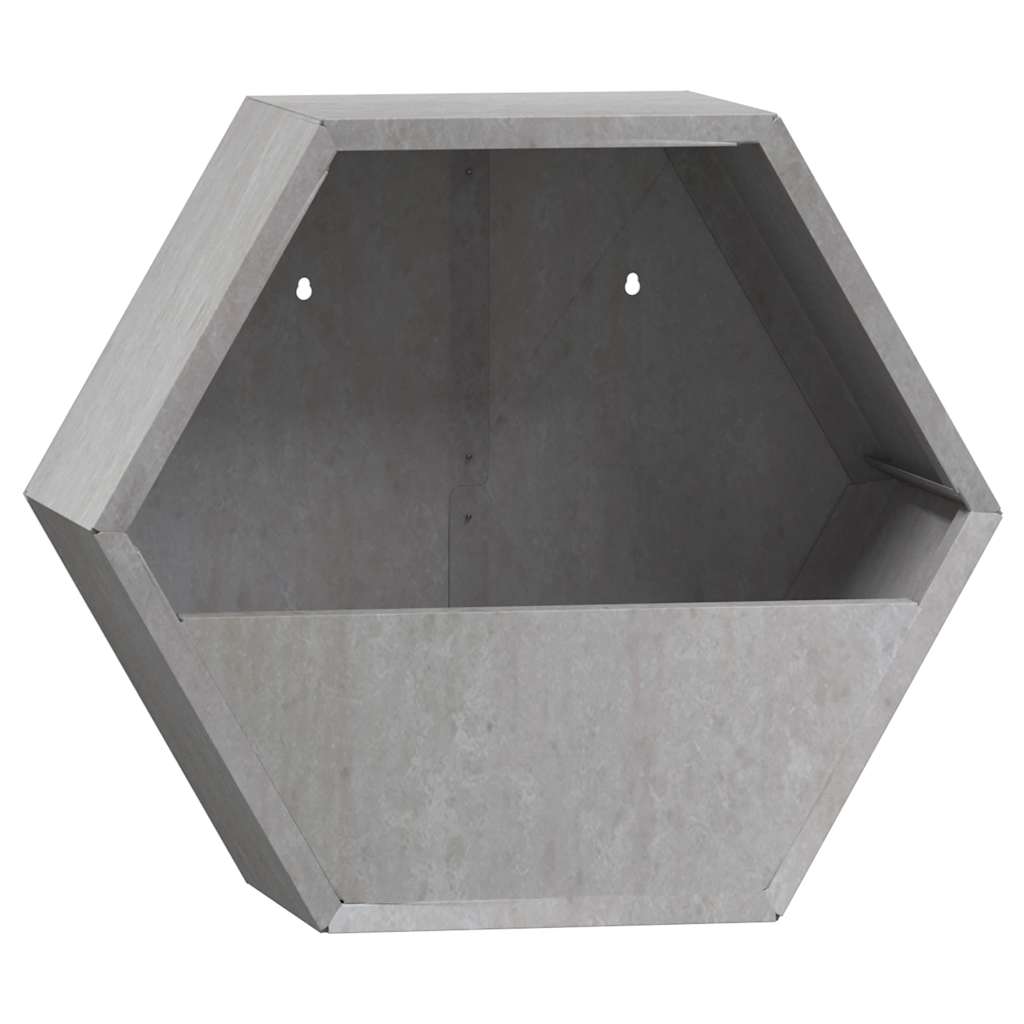 Vasos/floreiras de parede 2 pcs aço corten cor enferrujado