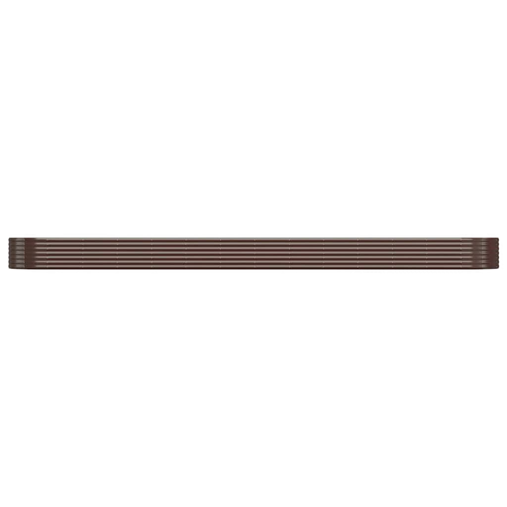 Canteiro elevado jardim 544x100x36 aço galvanizado castanho