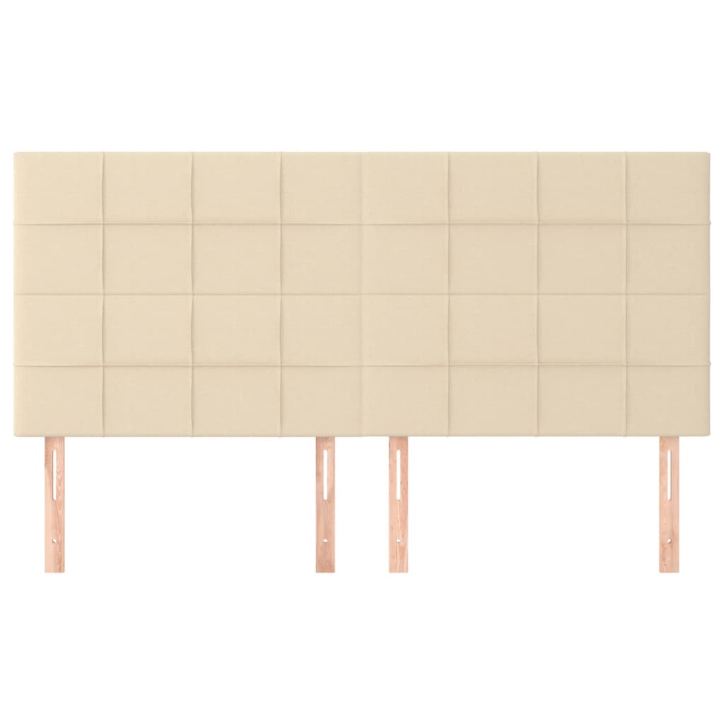 Cabeceira creme 180x5x118/128 cm tecido