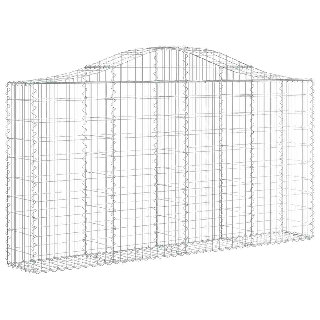 Cestos gabião arqueados 18 pcs 200x30x100/120 ferro galvanizado