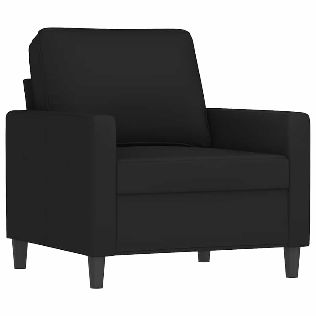 Poltrona com apoio de pés 60 cm veludo preto