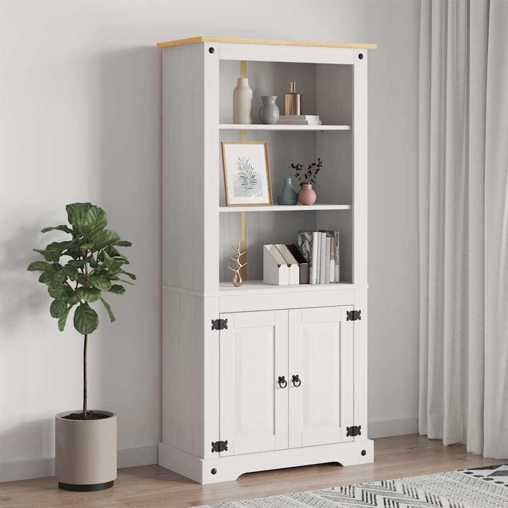 Guarda-louças corona em pinho mexicano 80x40x170 cm branco