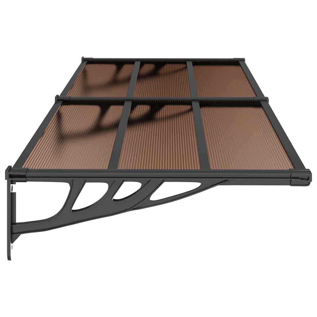 Toldo de porta 239x90 cm policarbonato preto
