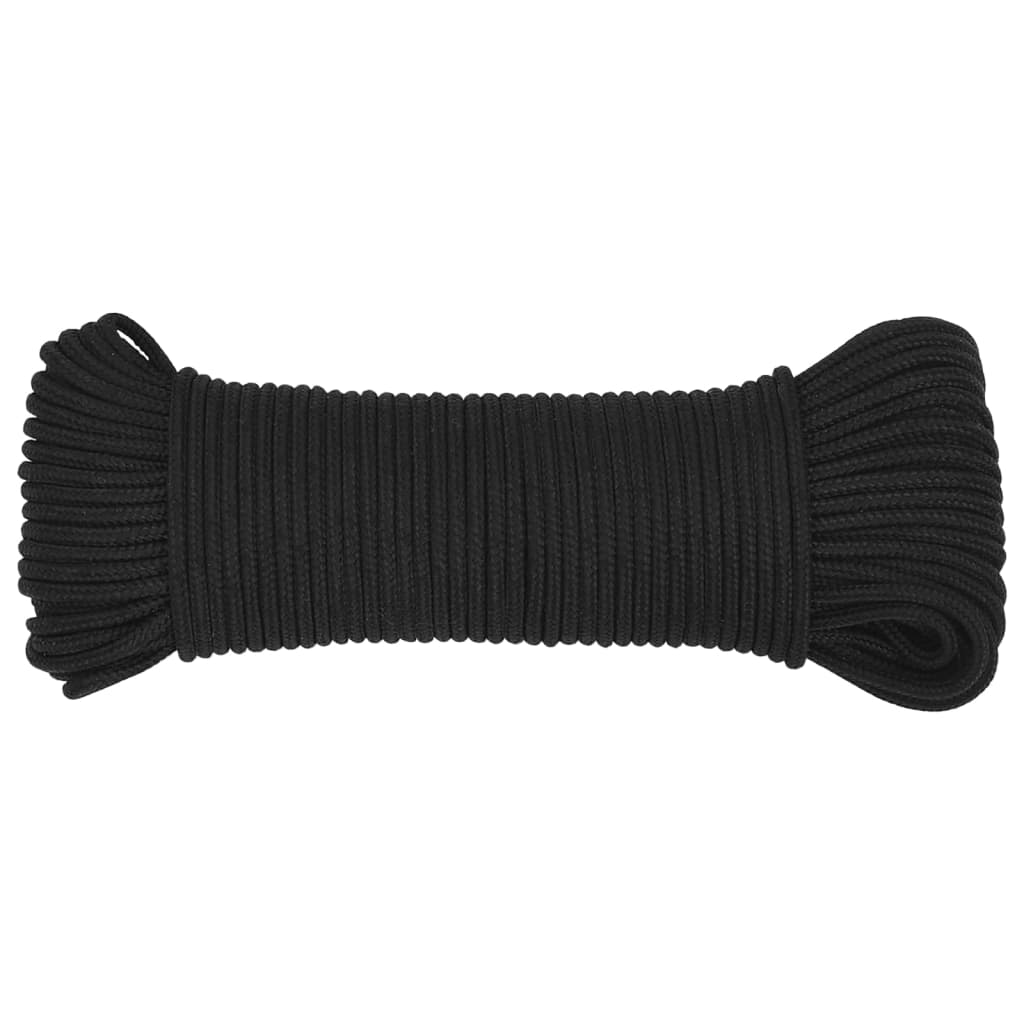 Corda de barco 4 mm 50 m polipropileno preto completo