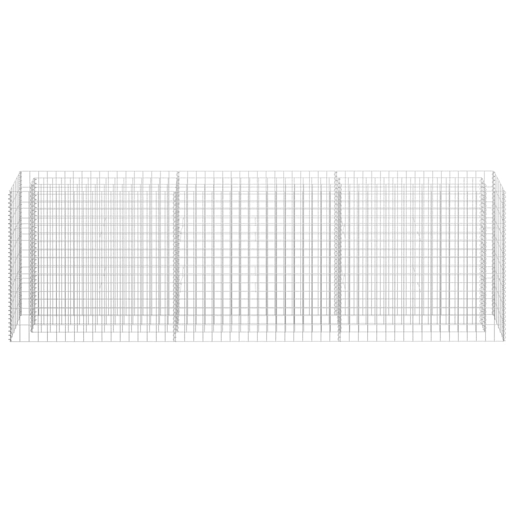 Canteiro elevado/cesto gabião 270x30x90 cm aço galvanizado